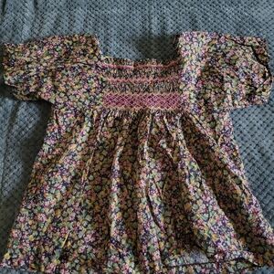 Bonpoint Girls Smocked Liberty Print Top Blouse Size 12 12y Floral
